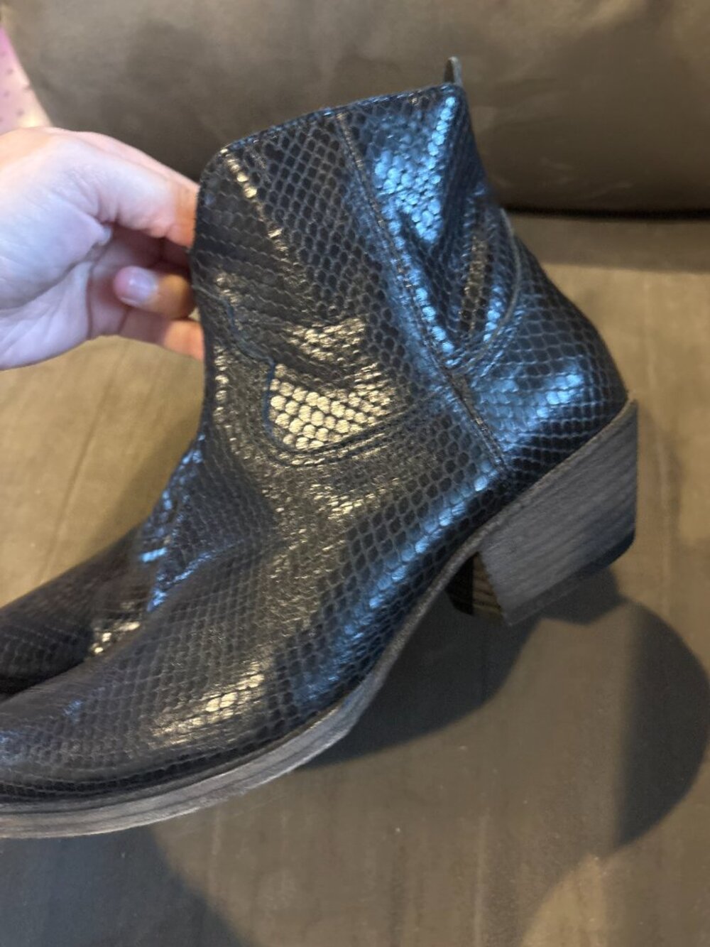 To Boot New York Adam Derrick black snakeskin ankle boots - Picture 3 of 7